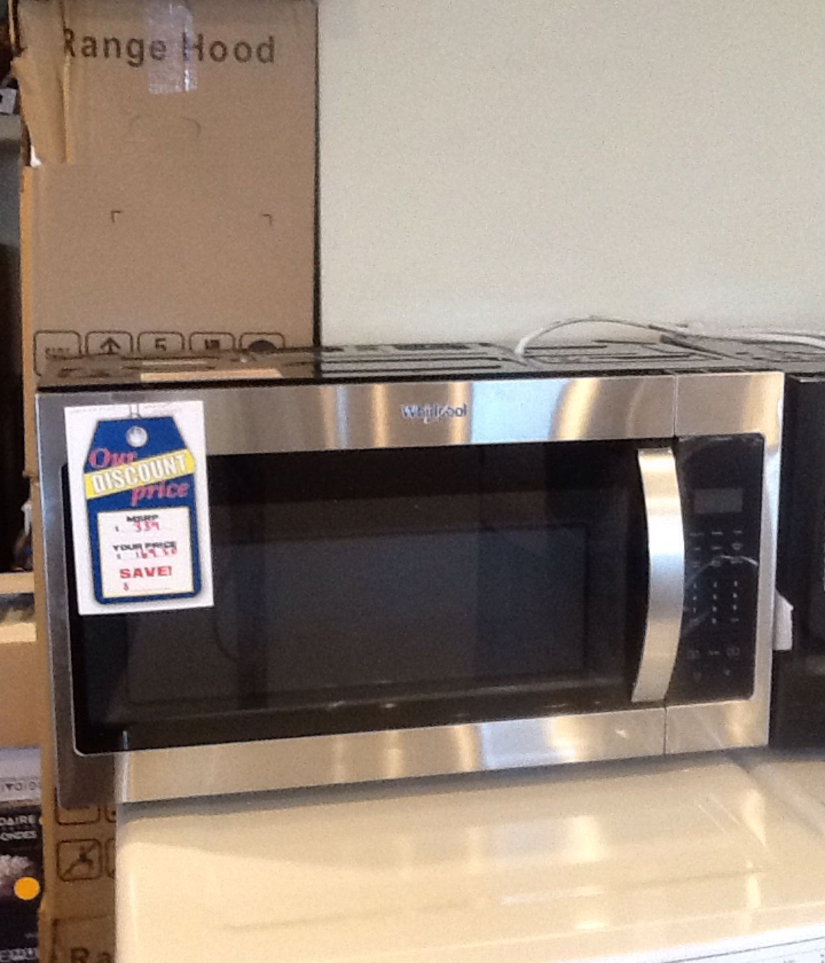 New whirlpool over the range microwave WMH31017HS