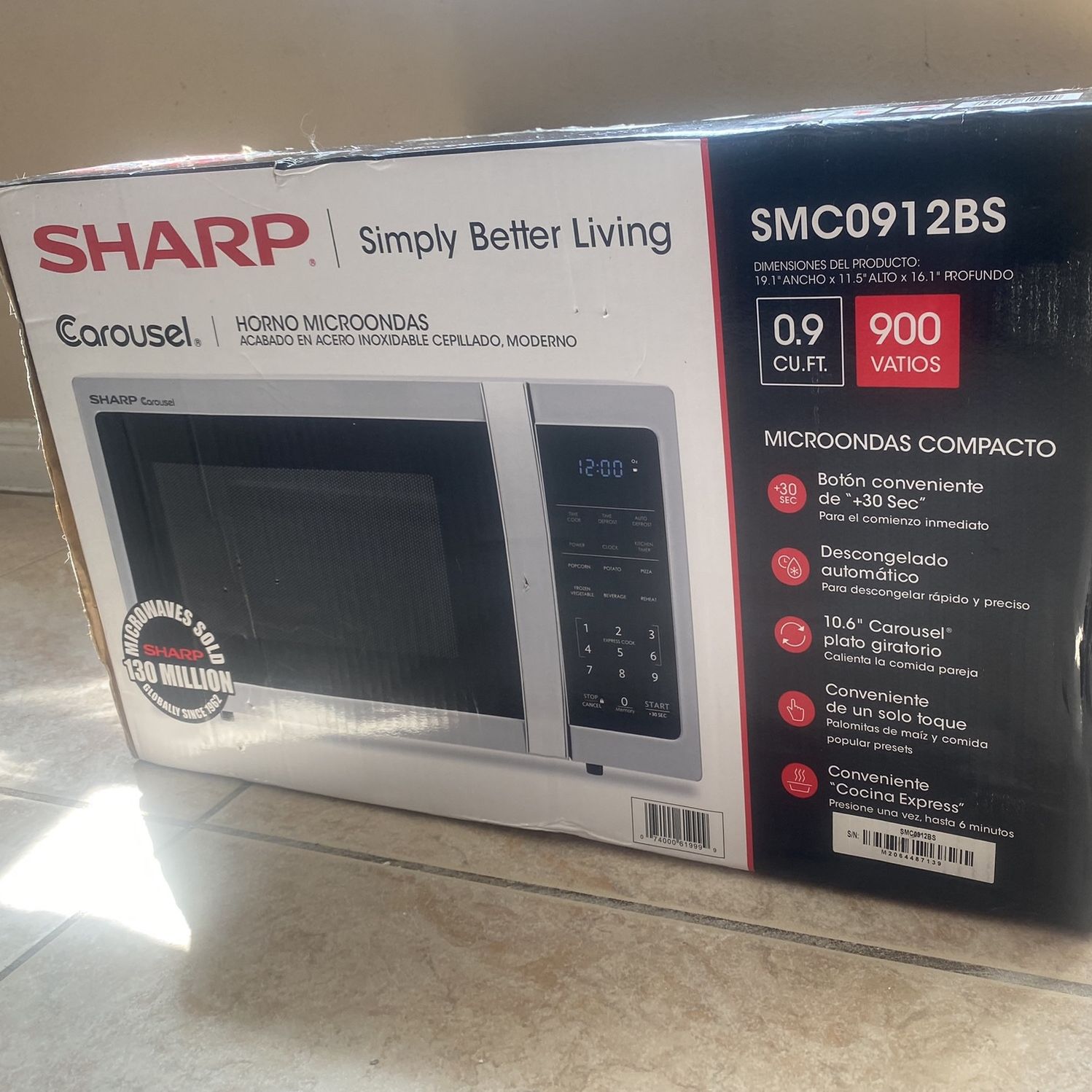 Unopened Sharp Microwave SMC0912BS