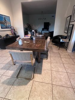 Dining table and 6 chairs