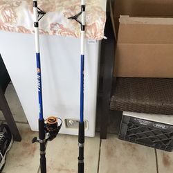 2 New Shakespeare 7’ Tiger”Fishing Poles, Never Used!