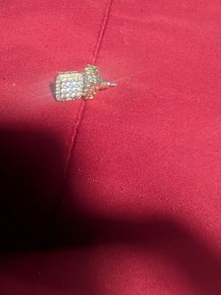 Pure gold iced out earrings