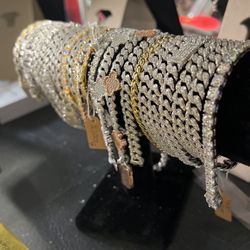 Diamond Brackets Necklace Rings 