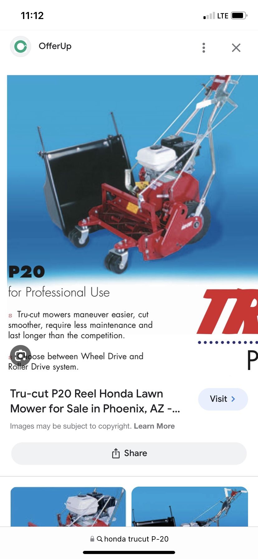 Honda Commercial P 20 Trucut