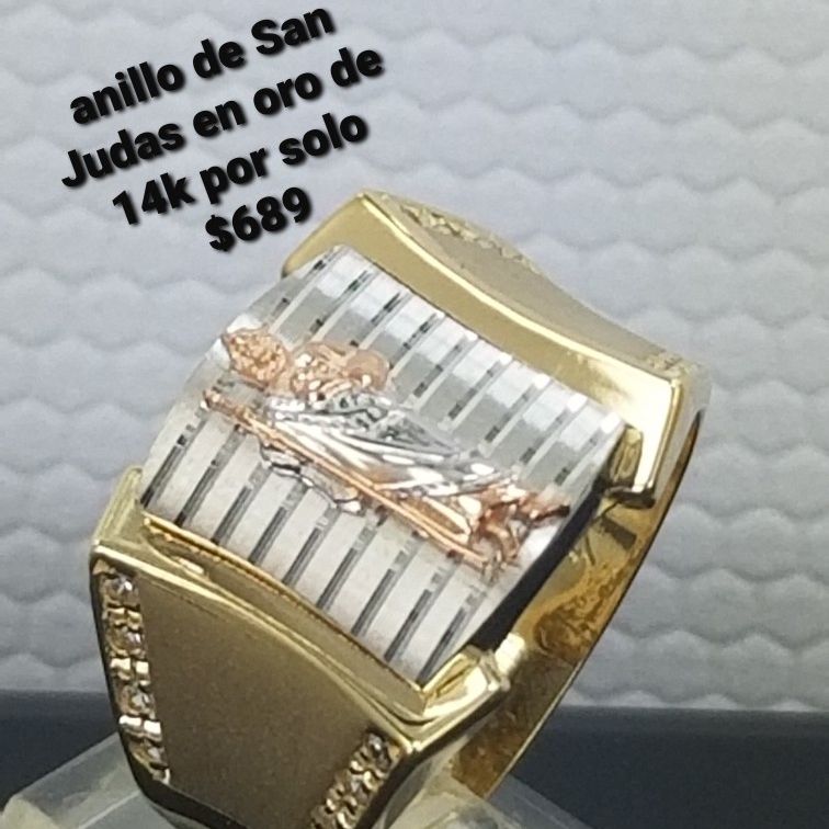 impaciente saber blanco Anillo De San Judas En Oro 14K Para Hombre for Sale in Los Angeles, CA -  OfferUp