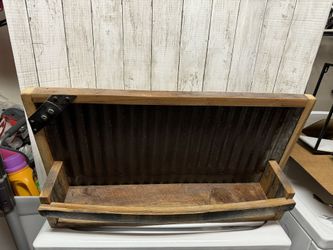 Bourbon Barrel And Barn Wood Shelf. 28 X15
