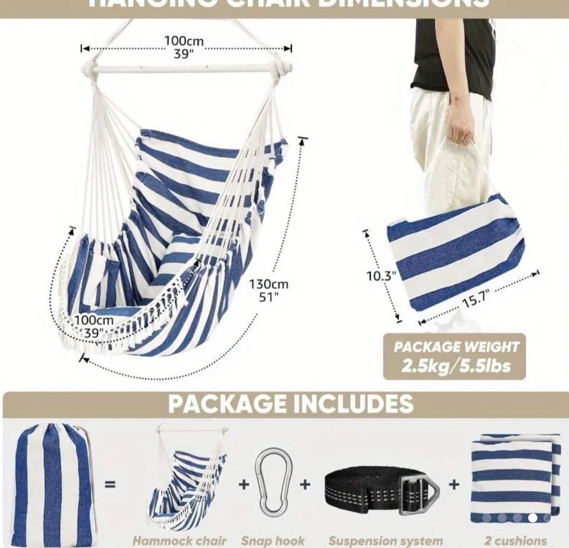 Brand New Hanging Chair With Pillows