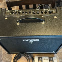 Boss Katana 50 MkII Amp with a Boss FS-6 Dual Foot Switch