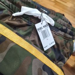 The Draco Track Pants in and Gold Taping