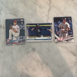 Shohei Ohtani, Fernando Taros Jr, And Aaron Judge Rookie Cards
