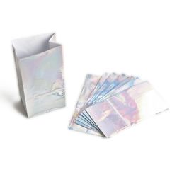 Way to Celebrate Paper Iridescent Treat Bags, 3.5" x 2" x 7" , 8 Ct.