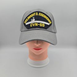U.S. Navy USS Dwight D. Eisenhower CVN-69 Gray Adjustable Hat