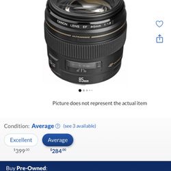 Canon Ef 85mm 1.8 ( Barely Used. )