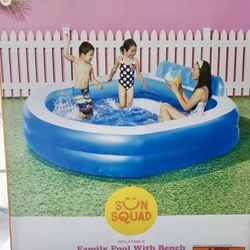 7.5' X 27" Family Above Ground Pool with Bench - Sun Squad 