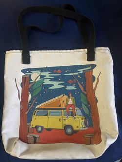 Girl On Van Tote Bag
