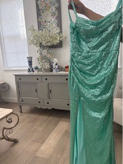 New women’s long teal dress size 10