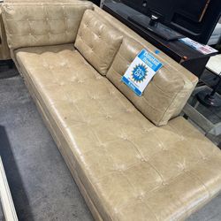 BROWN LEATHER JOYBIRD COUCH