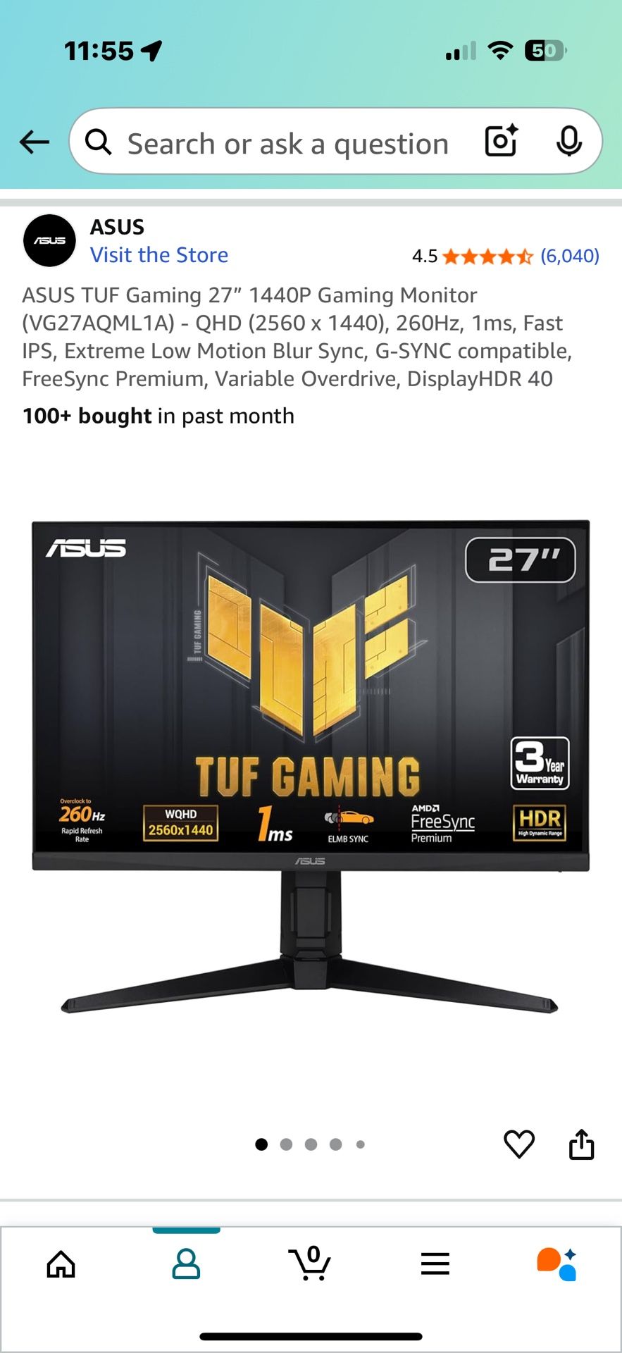 Asus 27 Inch ips Monitor 