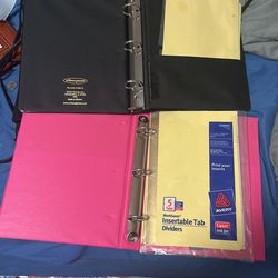 5 1/2” X 8 1/2” Binders W/dividers