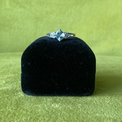 Aquamarine Ring w/ White Topaz