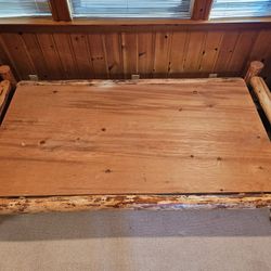 Rustic Twin Log Bed Frame - Cabin Style