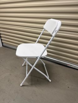 White Plastic Folding Chair & table