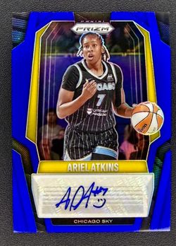 2025 Panini WNBA Prizm Ariel Atkins Signatures Blue  Holo Auto Autograph /75 Sky