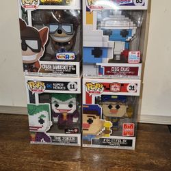 8 Bit And Exclusive Funko Pops