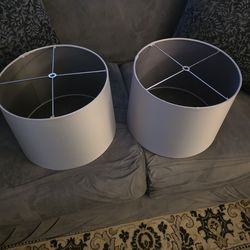 Pair of Grey lamp shades