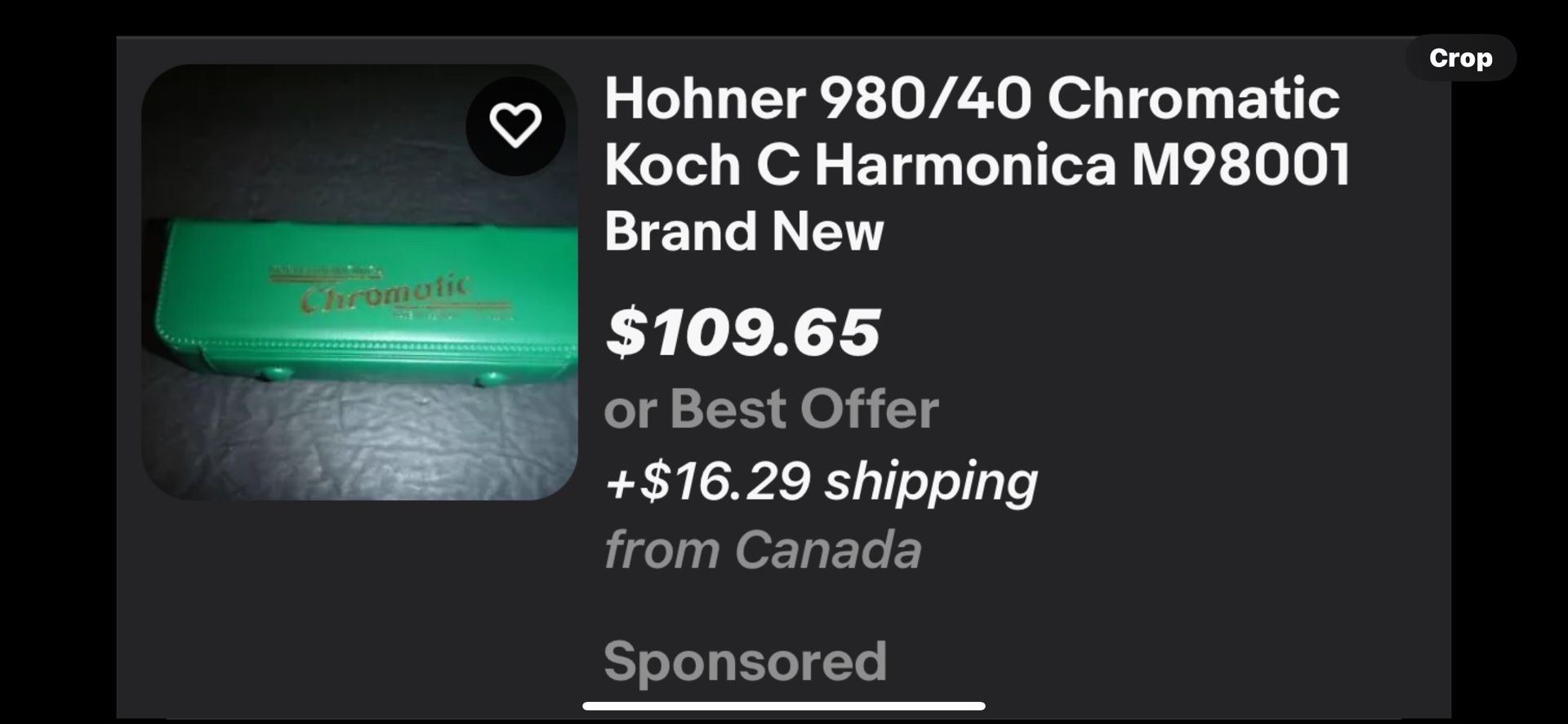 Koch Harmonica Chromatic Made In Germany