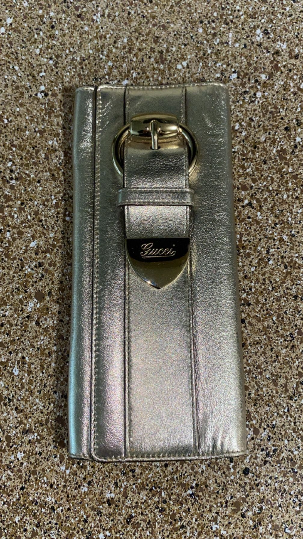 Authentic Vintage Gucci Romy Clutch Gold
