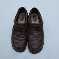 Born Men’s 13siz Brown Leather Slip Ons M6663 Blast II Comfort Casual Mature Dad