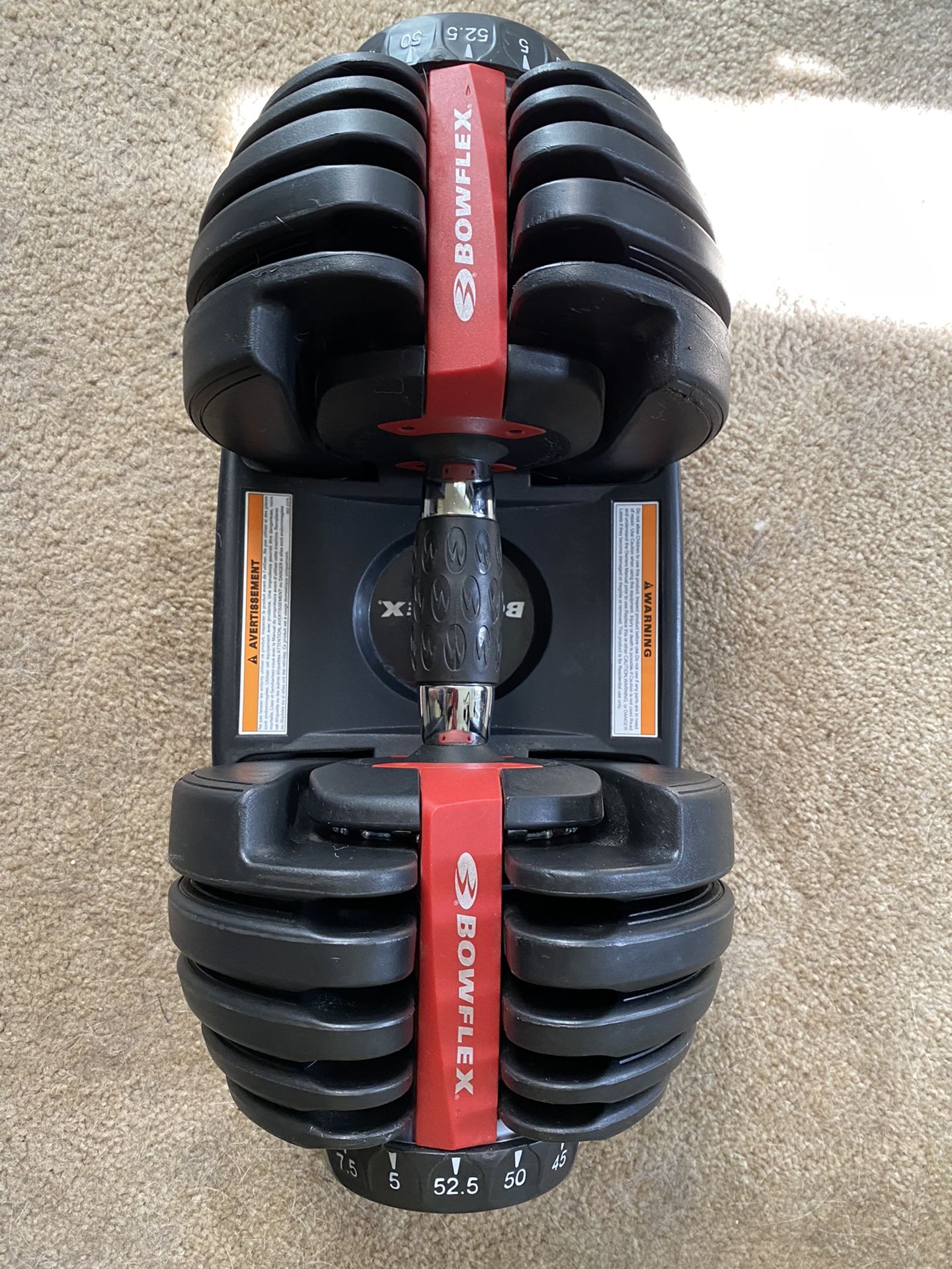 Adjustable bowflex 5-52.5 Dumbbells 