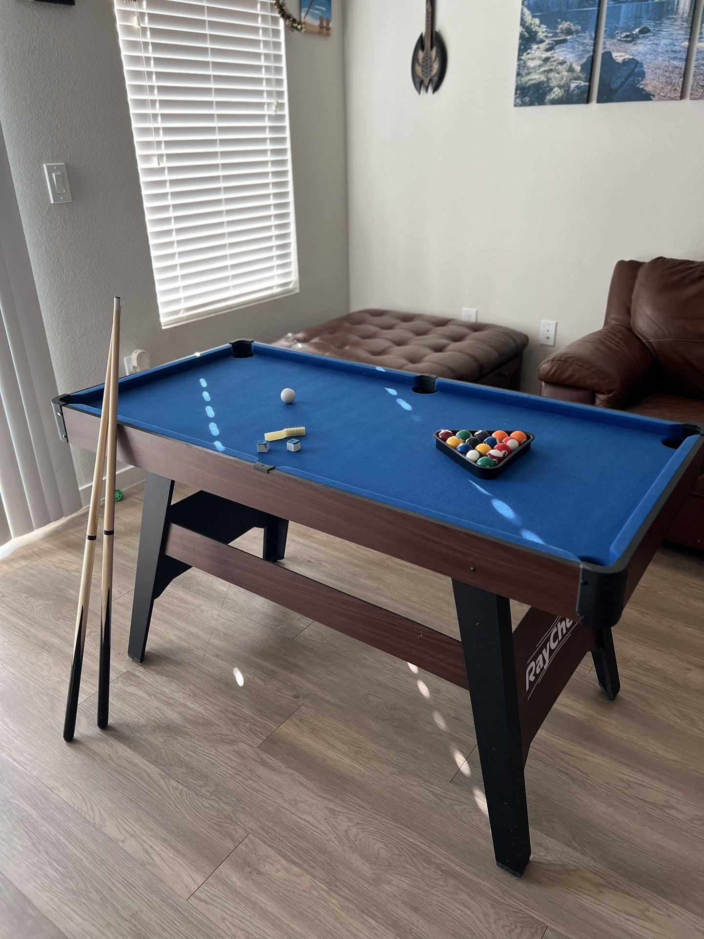 RayChee 54" portable pool table.