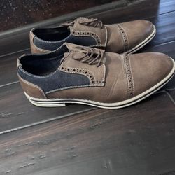 Men dress shoes brown navy