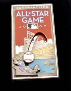 San Francisco Giants  2007 MLB All-Star Game  Press Pin with a movable Baseball.  Brand New Sealed. 4 Available  SALE SALE $20.00each
