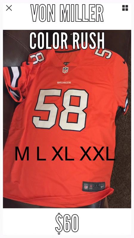 Von Miller Broncos Color Rush L XL XXL $55