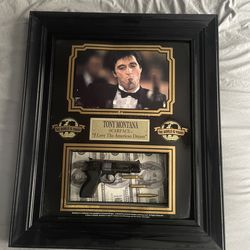 AWESOME TONY MONTANA "SCARFACE" SHADOW BOX SALIM COLLECTION