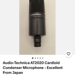 Audio-Technica AT2020 Cardioid Condenser Microphone - Excellent From Japan