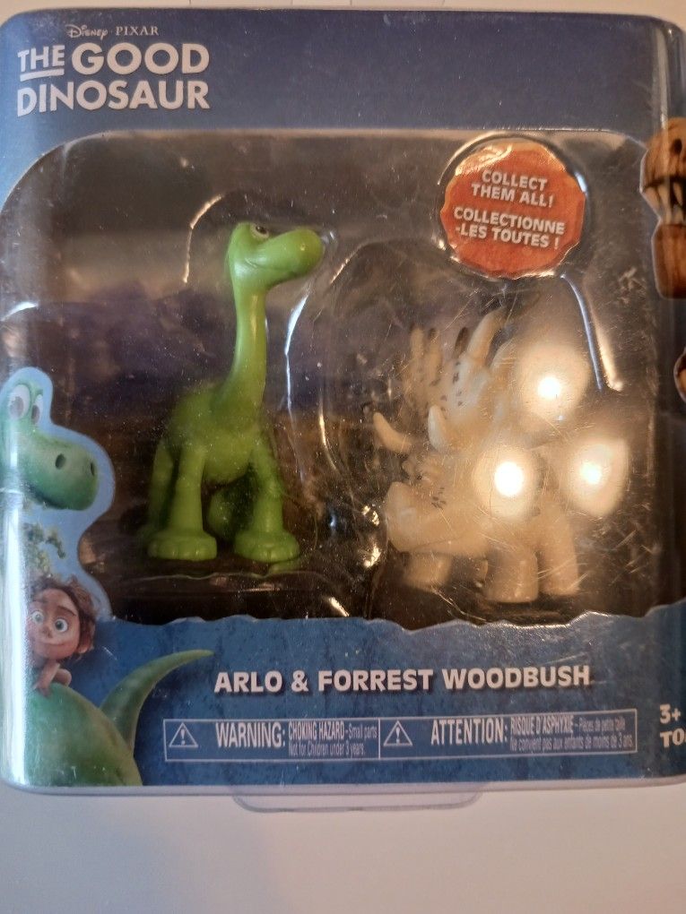 The Good Dinosaur Arlo & Forrest Woodbush 2 Pack Figurines