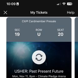 Usher Tickets Available Tonight 11/11 