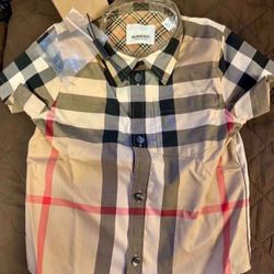 Burberry Toddler (18m) Short-sleeve Check Stretch Cotton Shirt 