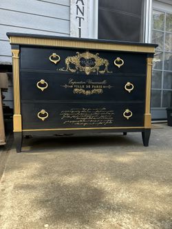 Gorgeous Navy and Gold Dresser. 42x19x31