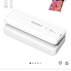 Mini Bag Sealer and Cutter magnet 1300mAh Rechargeable Chip Bag Sealer Machine Sealer Portable Heat Sealer Kitchen Food packaging Plastic bag resealer