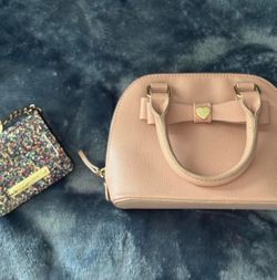 Betsey Johnson handbag and wallet set