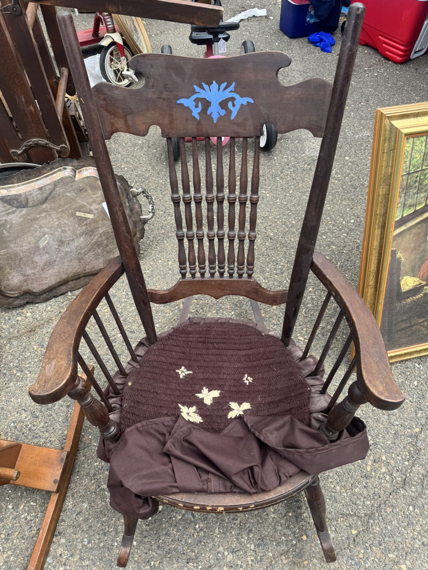 A Very Old Rocking Chair Collection Box