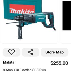 8 Amp 1 in. Corded SDS-Plus
Concrete/Masonry AVT
(Anti-Vibration Technology)
Rotary Hammer Drill with
Handle Hard Case