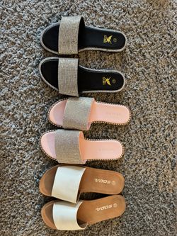 Sparkly Flat Sandals 