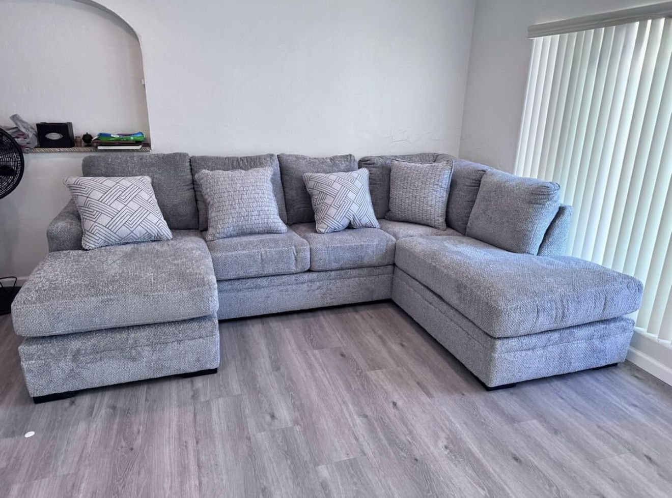 Gray Sectional Chaise