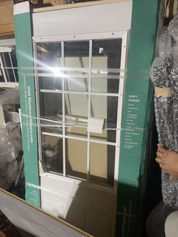 34x80 New Door, Some Minor Damage To The Frame By The Door Look Section As A Dumb Thief Tried Breaking in.  Other Than That In Great Condition. 
