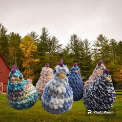 Small Crochet Chicken Handmade 